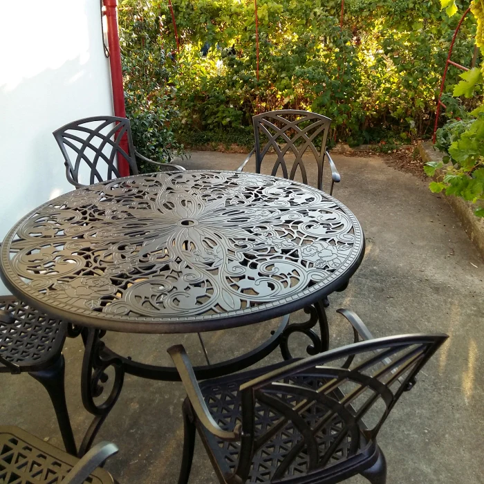 Joyce Table 6 Seater Set - Antique Bronze - Image 12