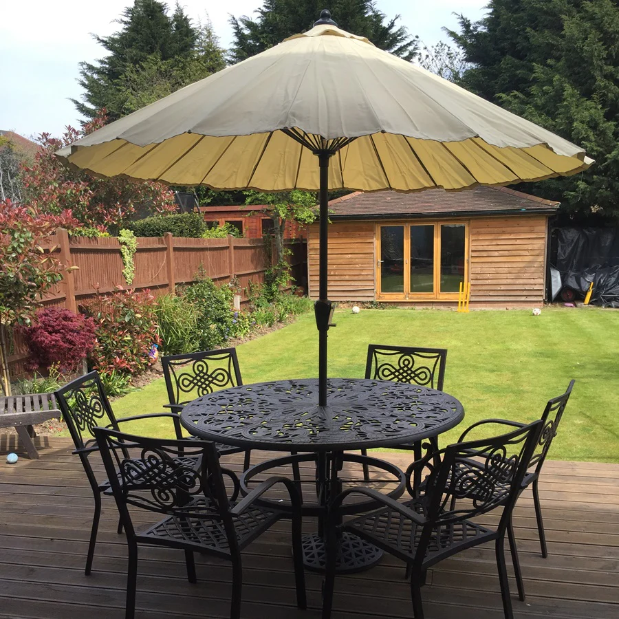 Joyce Table 6 Seater Set - Antique Bronze - Image 14