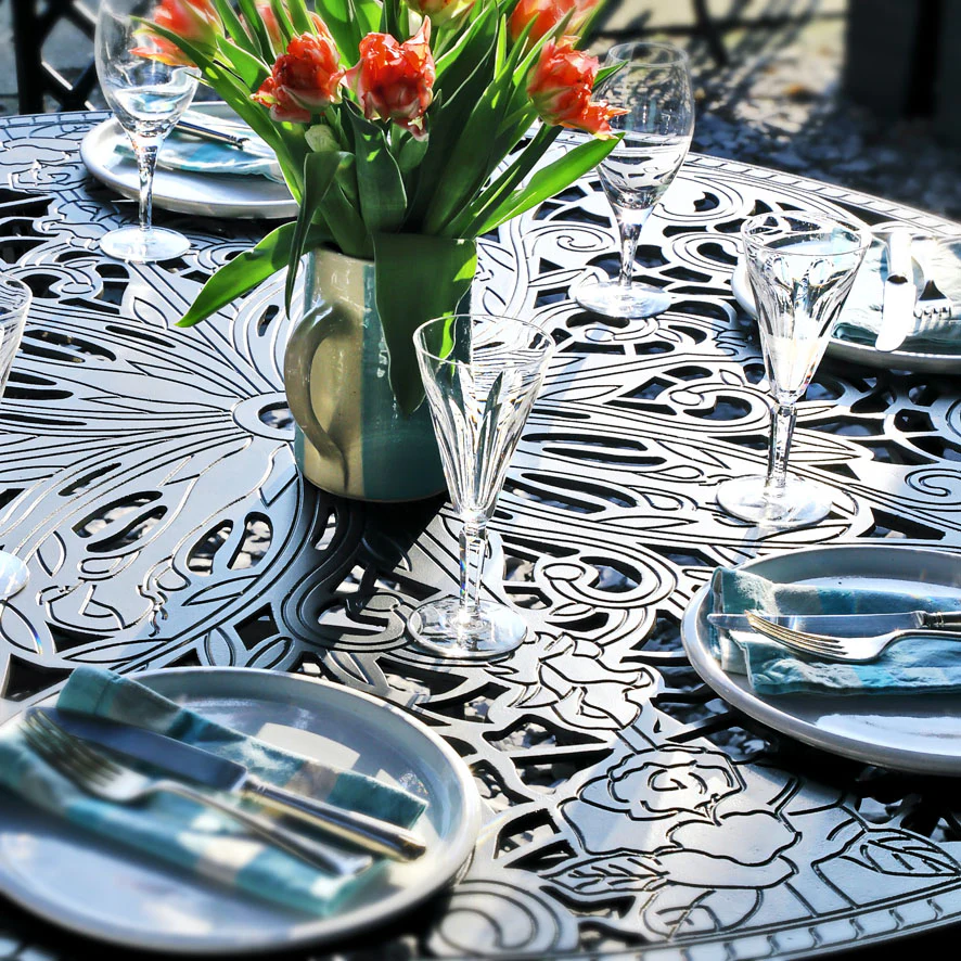 Joyce Table 6 Seater Set - Antique Bronze - Image 6