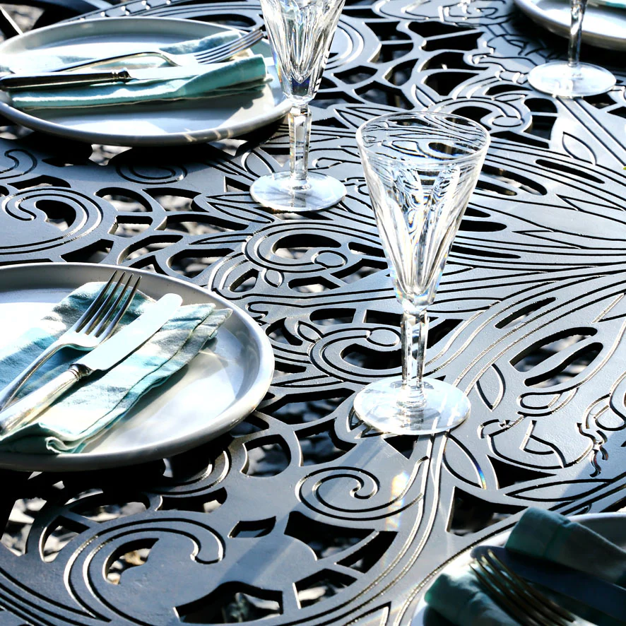 Joyce Table 6 Seater Set - Antique Bronze - Image 9