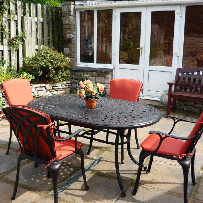 June Table 4 Seater Set - Antique Bronze - Image 10