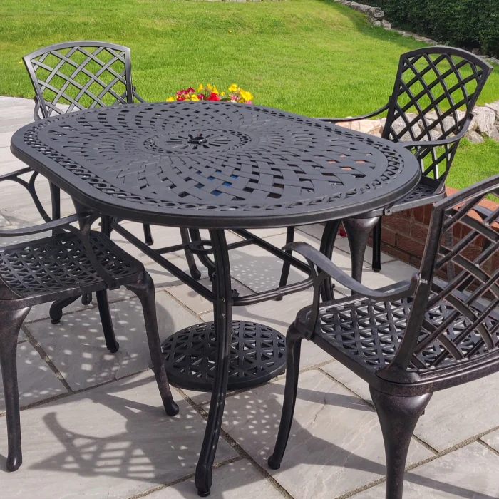 June Table 4 Seater Set - Antique Bronze - Image 14