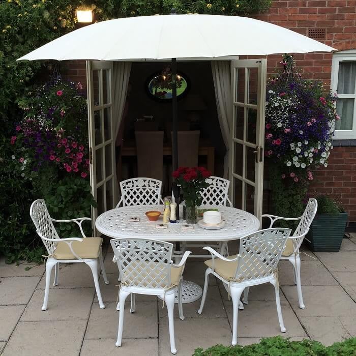 June Table 4 Seater Set - White - Image 4