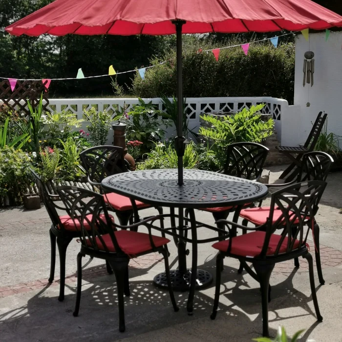 June Table 6 Seater Set - Antique Bronze - Image 11