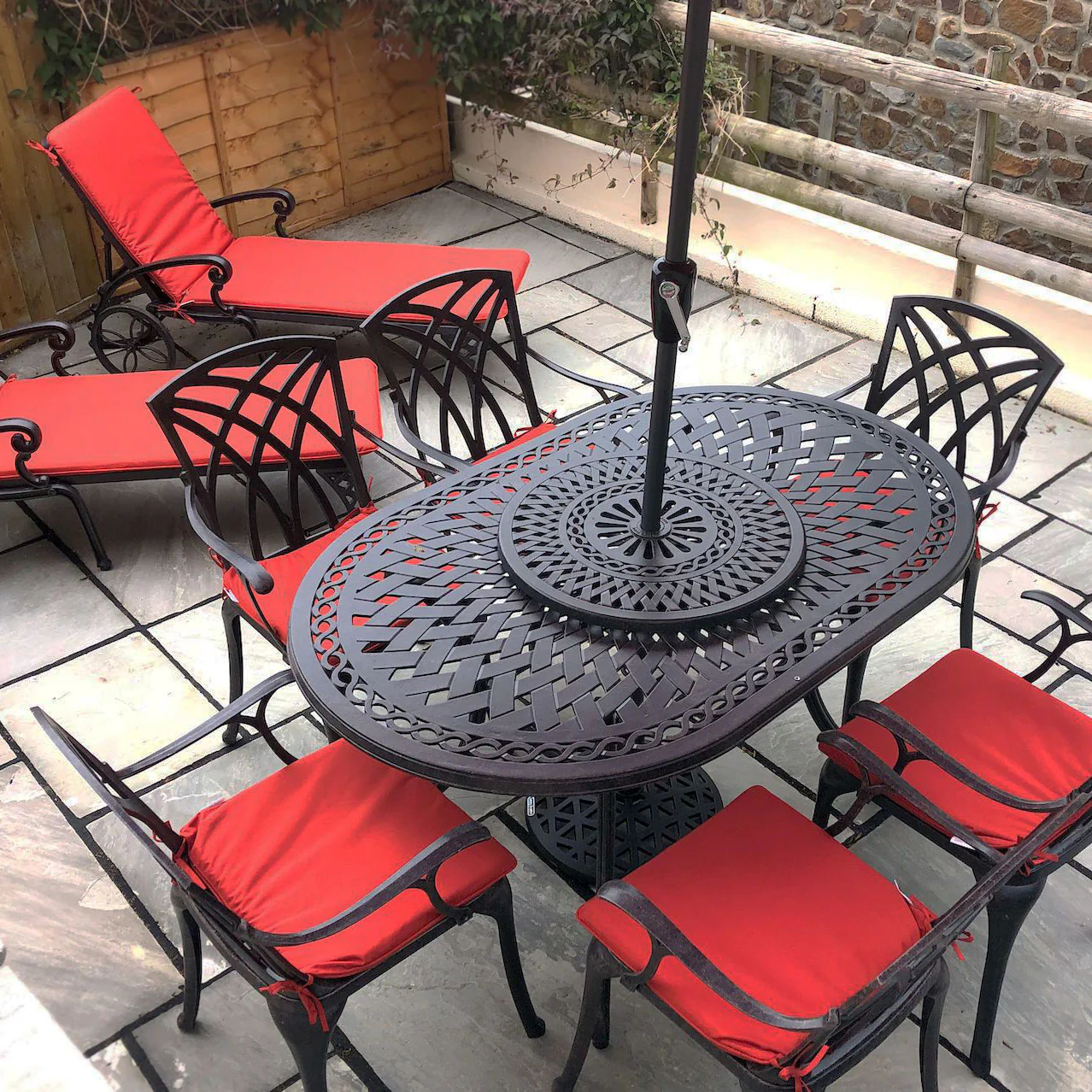 June Table 6 Seater Set - Antique Bronze - Image 13