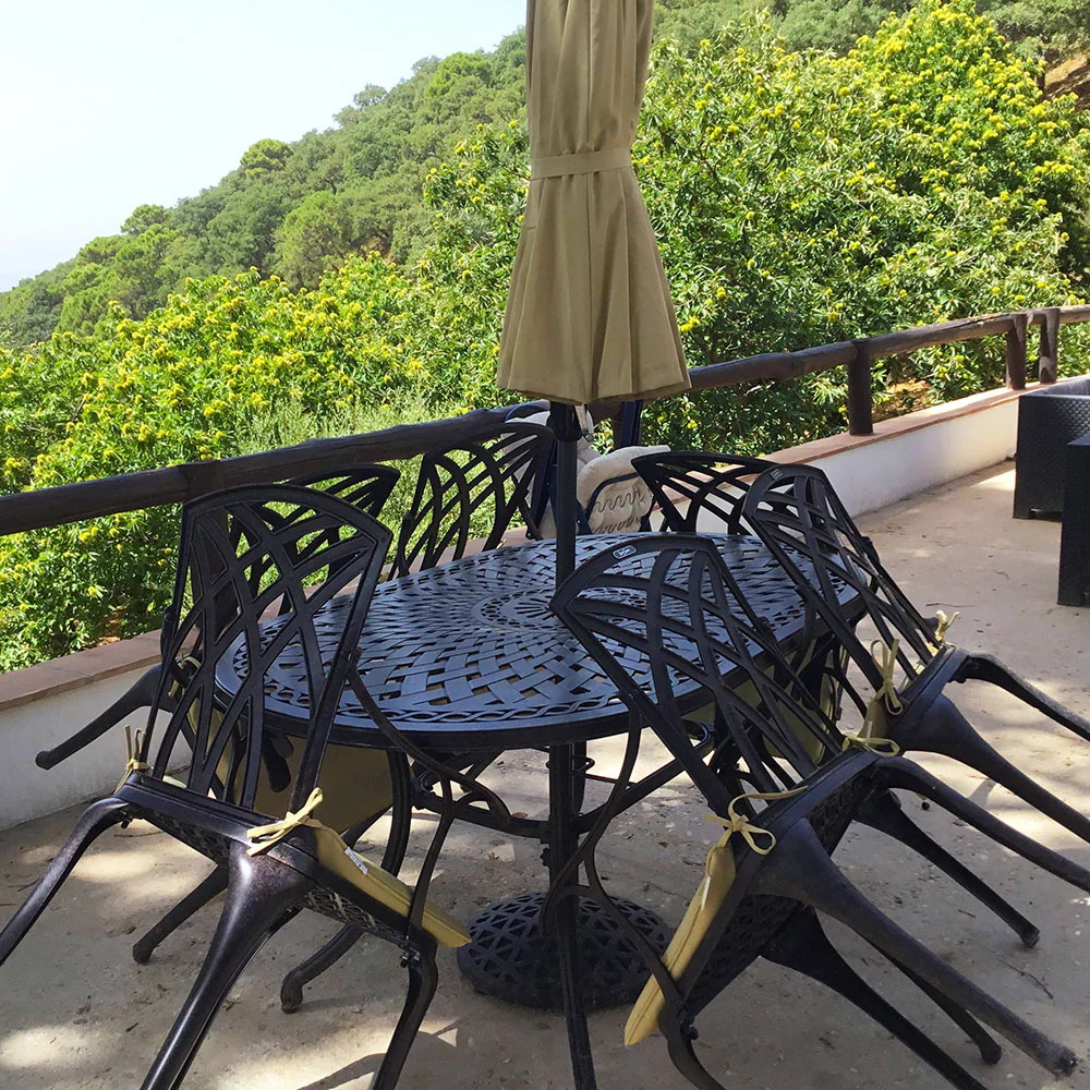 June Table 6 Seater Set - Antique Bronze - Image 17