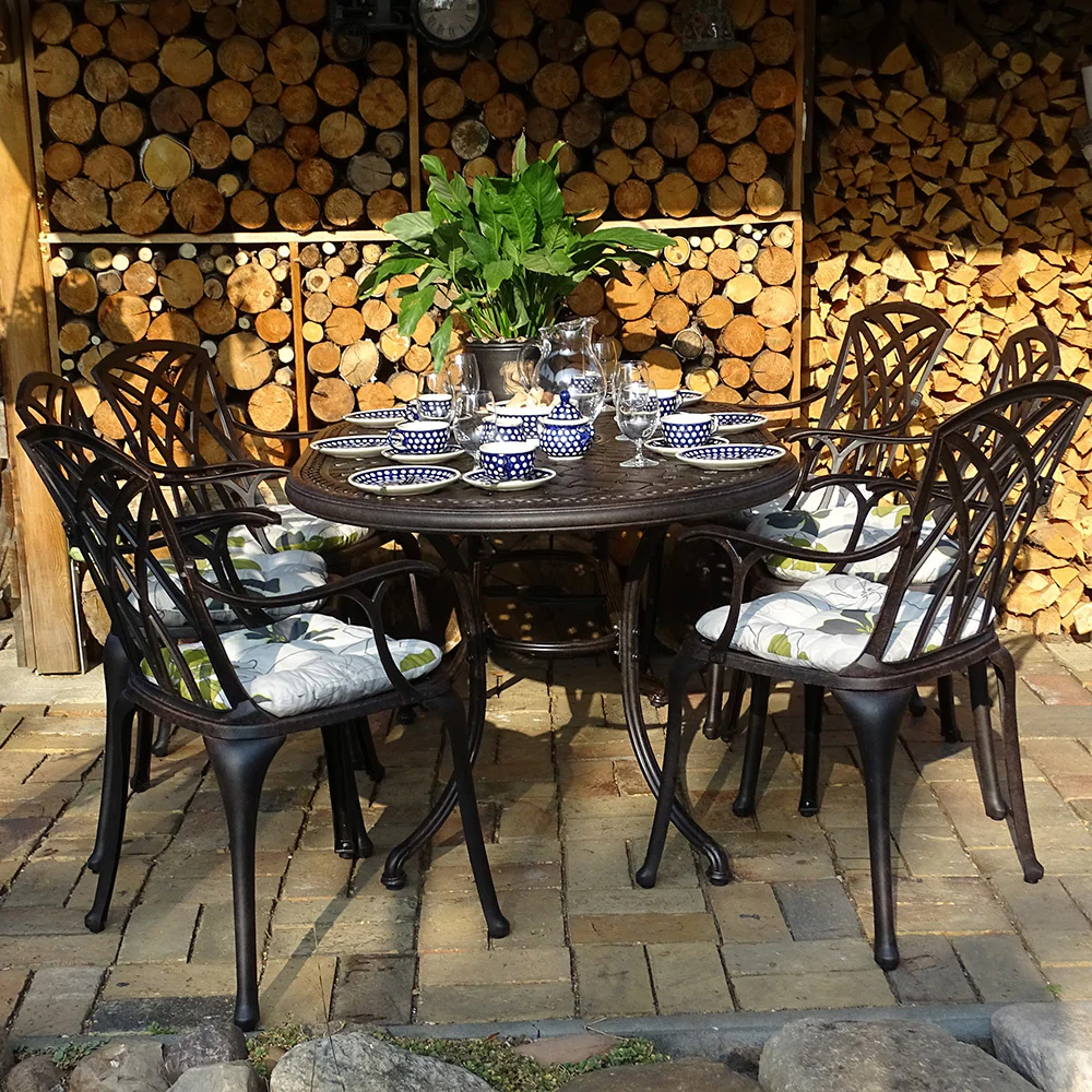 June Table 6 Seater Set - Antique Bronze - Image 6