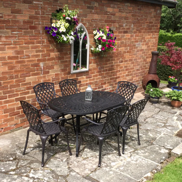 June Table 6 Seater Set - Antique Bronze - Image 8