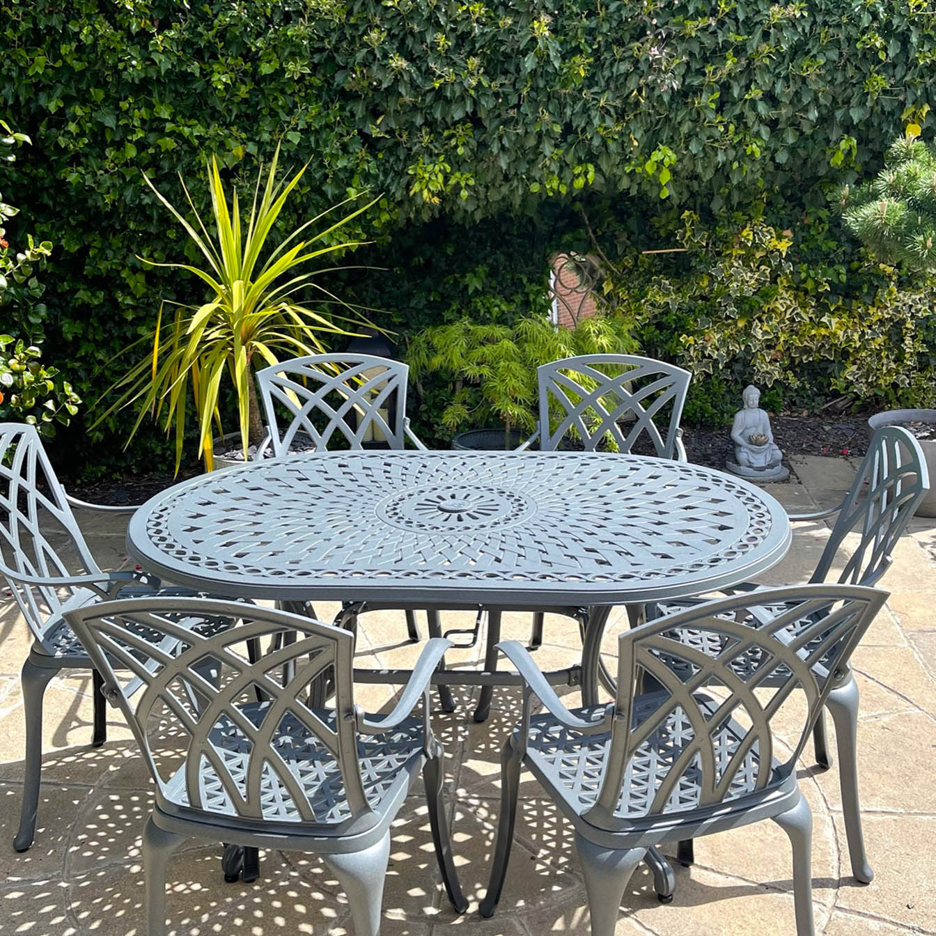 June Table 6 Seater Set - Slate - Image 3