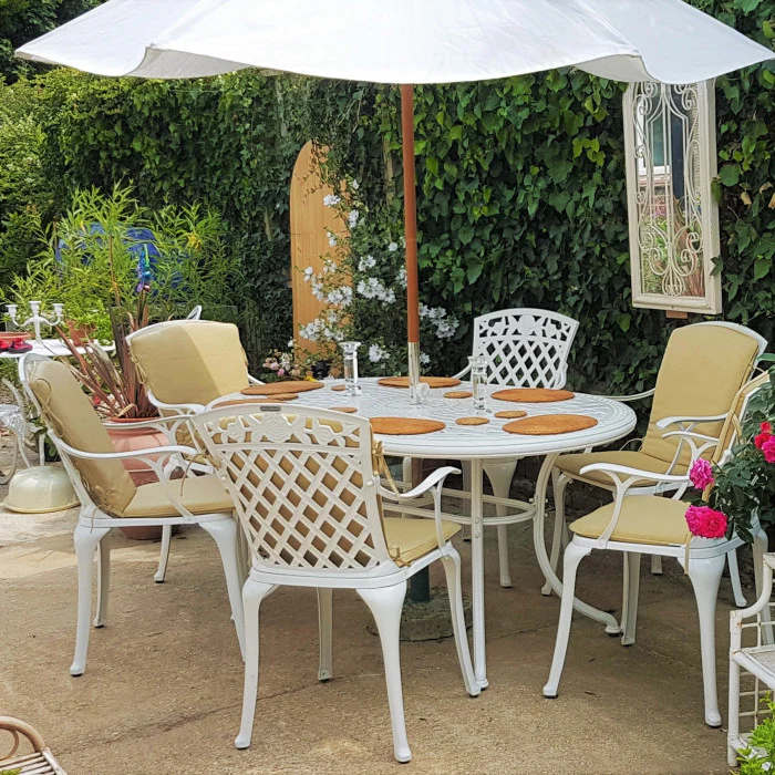 June Table 6 Seater Set - White - Image 10