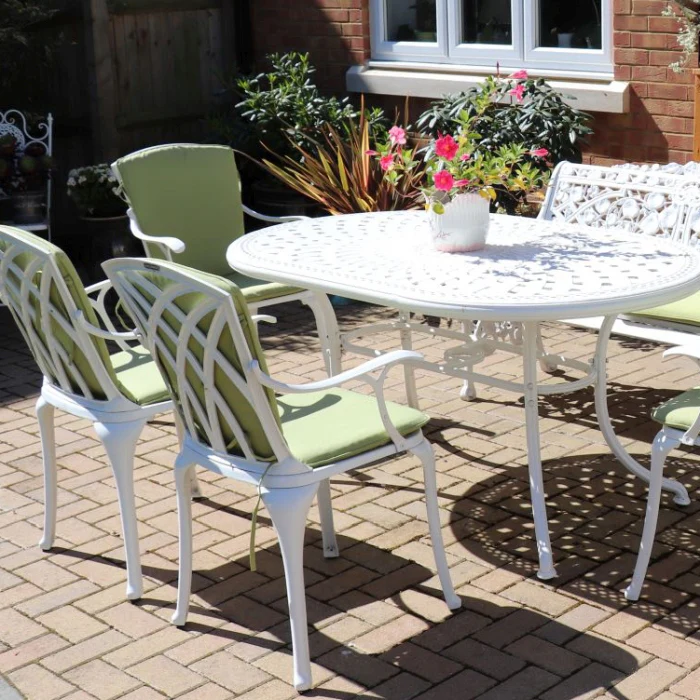 June Table 6 Seater Set - White - Image 12