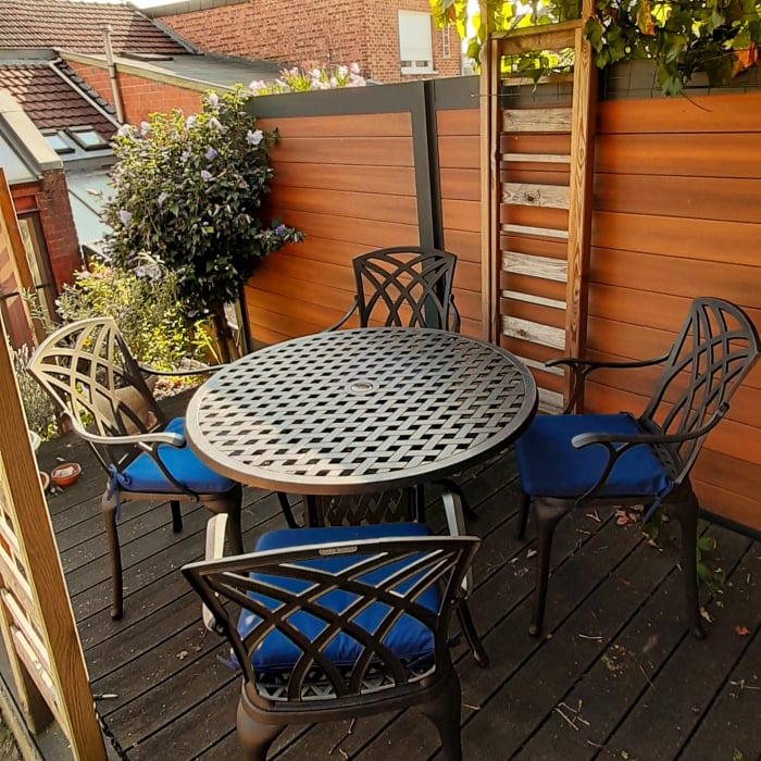 Lisa Table 4 Seater Set - Antique Bronze - Image 4