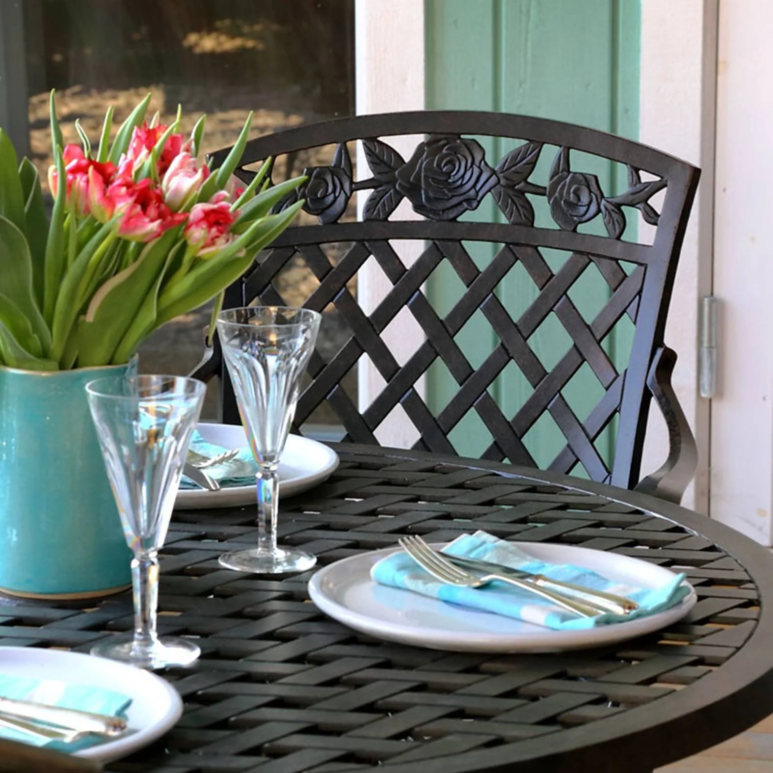 Lisa Table 4 Seater Set - Antique Bronze - Image 6