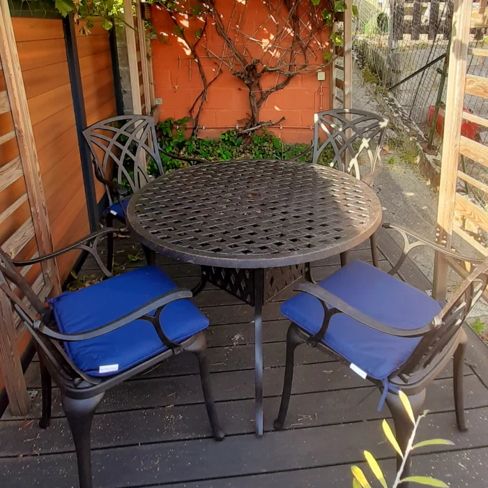 Lisa Table 4 Seater Set - Antique Bronze - Image 8