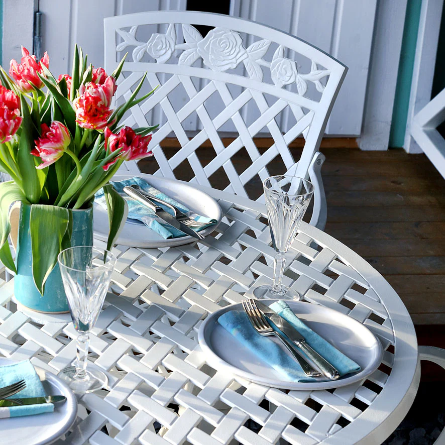 Lisa Table 4 Seater Set - White - Image 4