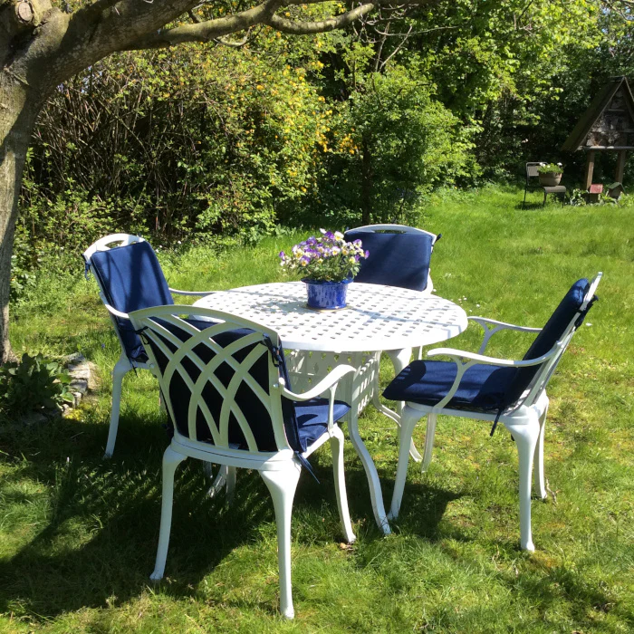 Lisa Table 4 Seater Set - White - Image 7