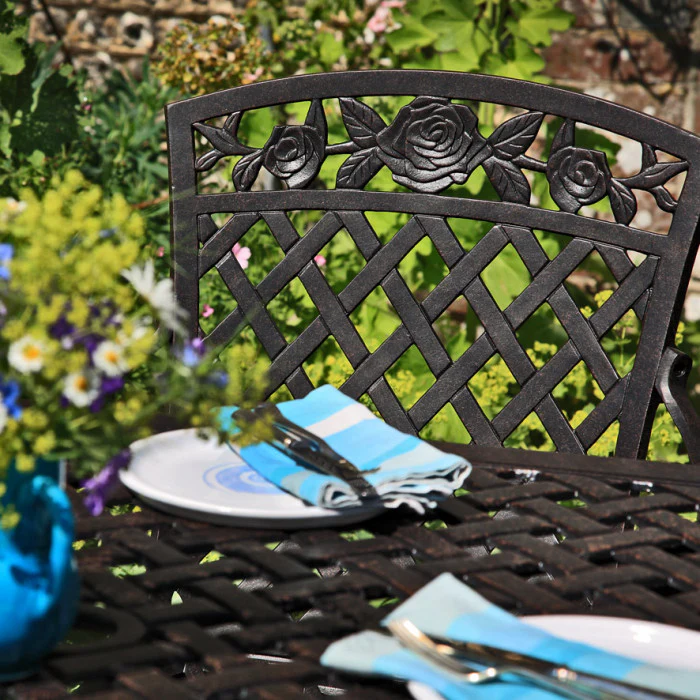 Lucy Table 4 Seater Set - Antique Bronze - Image 10