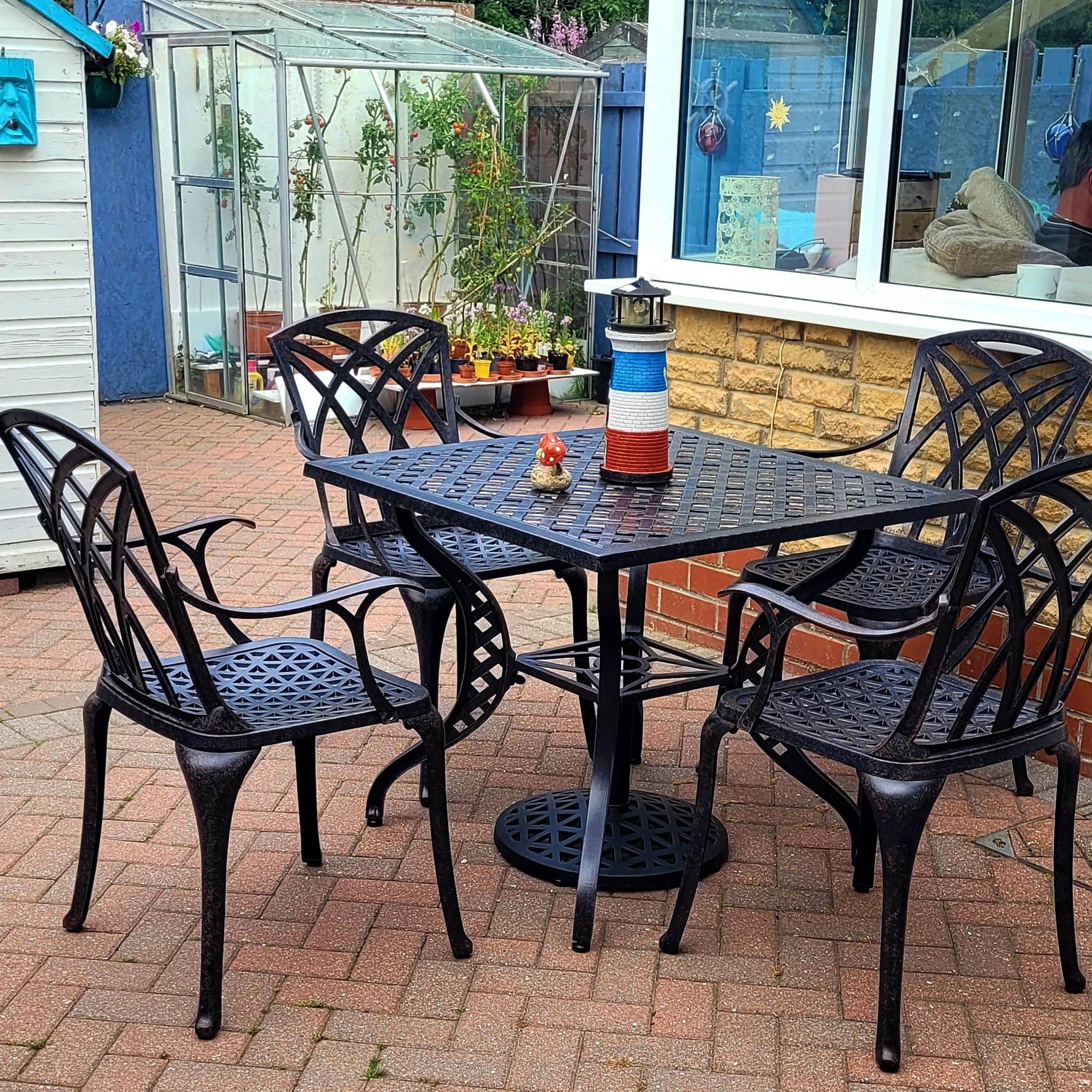 Lucy Table 4 Seater Set - Antique Bronze - Image 3