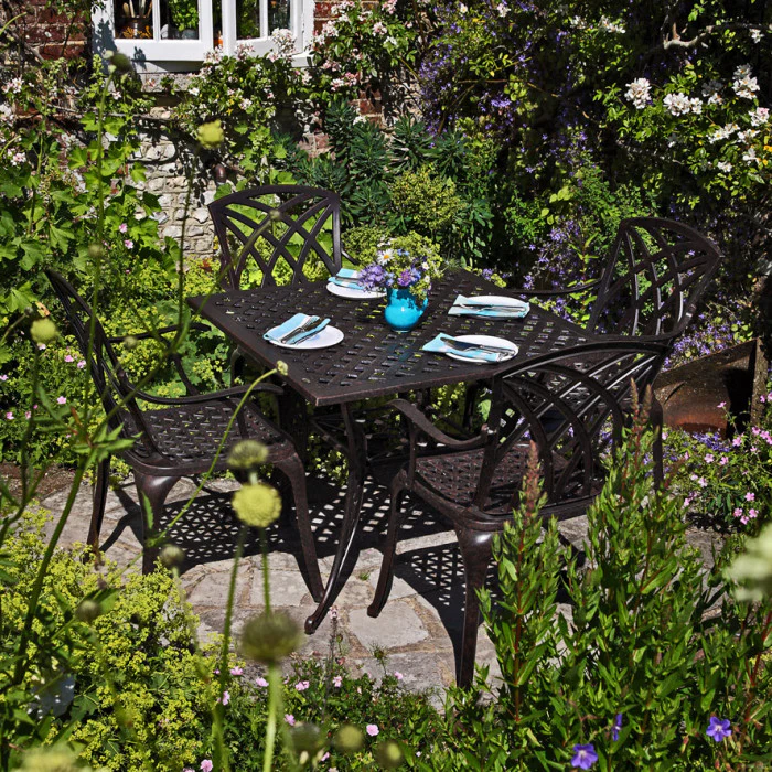 Lucy Table 4 Seater Set - Antique Bronze - Image 9