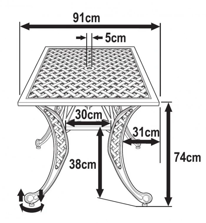 Lucy Table 4 Seater Set - White - Image 11