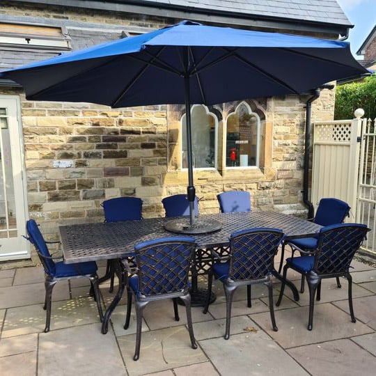 Madison Table 2.6m 10 Seater Set - Antique Bronze - Image 10