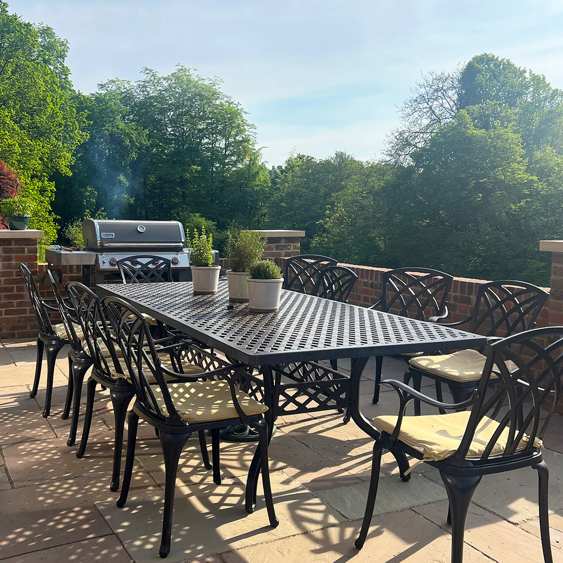 Madison Table 2.6m 10 Seater Set - Antique Bronze - Image 3