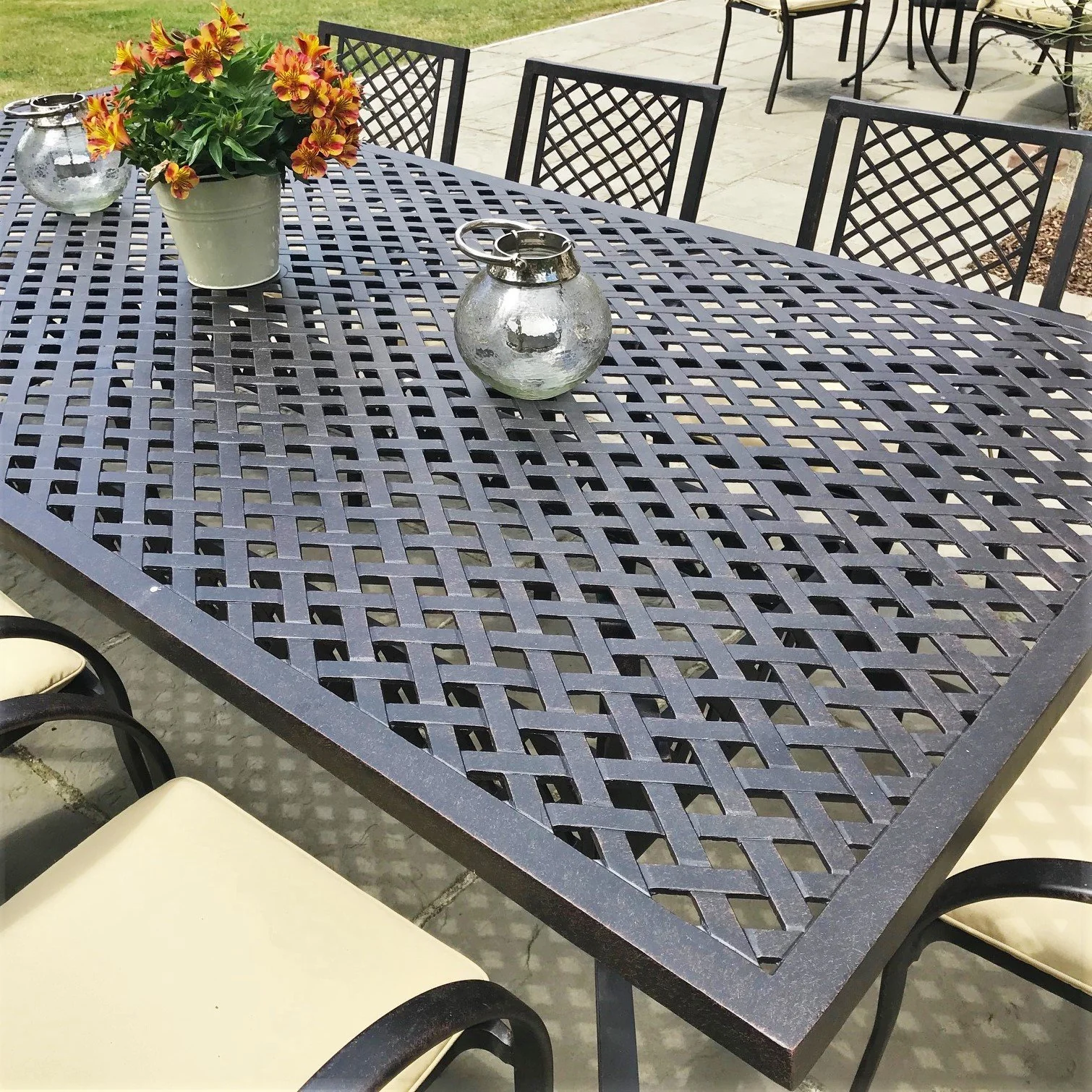 Madison Table 2.6m 10 Seater Set - Antique Bronze - Image 6