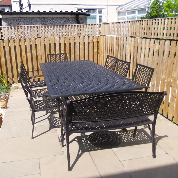 Madison Table 2.6m 8 Seater Set - Antique Bronze - Image 12