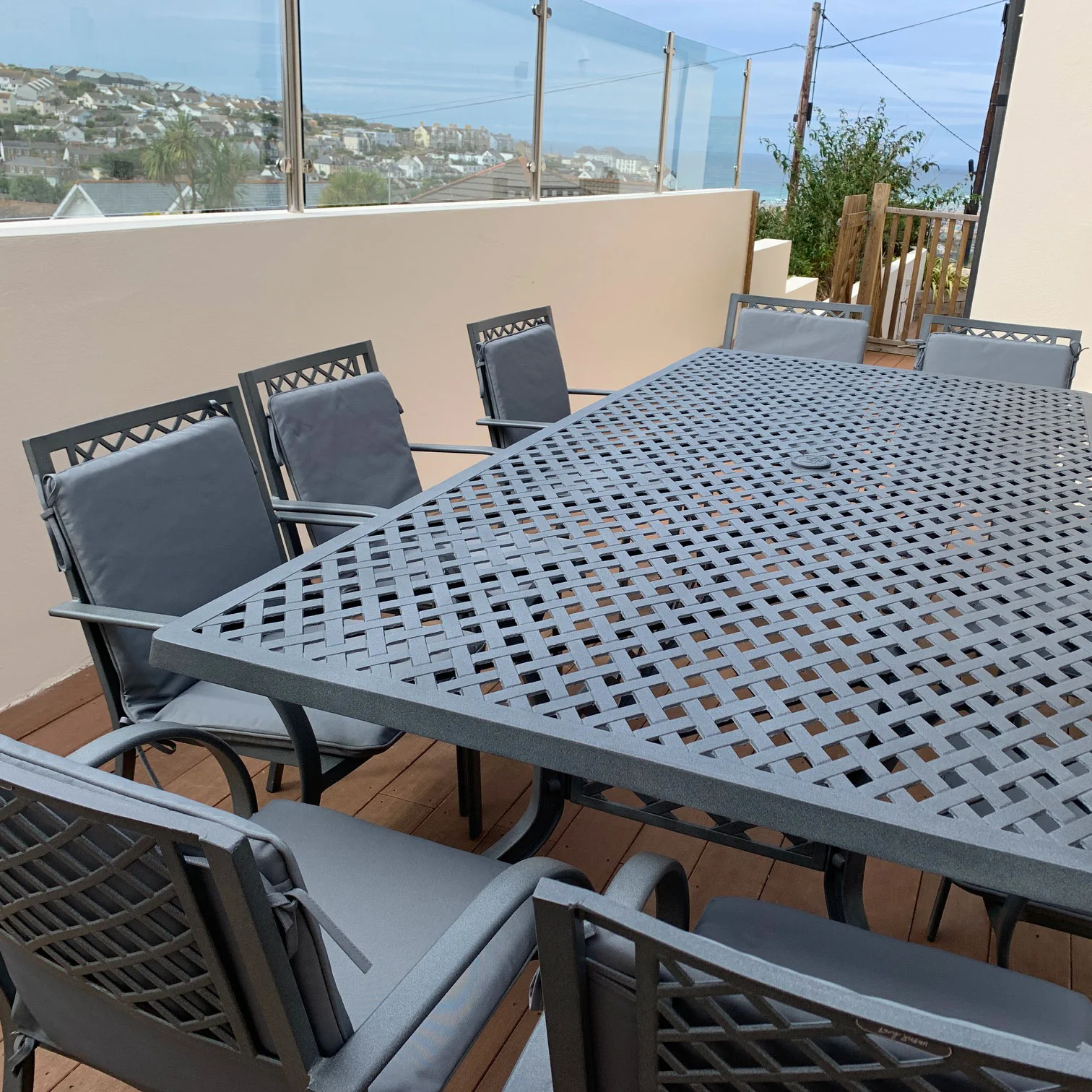 Madison Table 2.6m 8 Seater Set - Slate Grey - Image 4