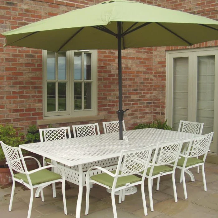 Madison Table 2.6m 8 Seater Set - White - Image 13