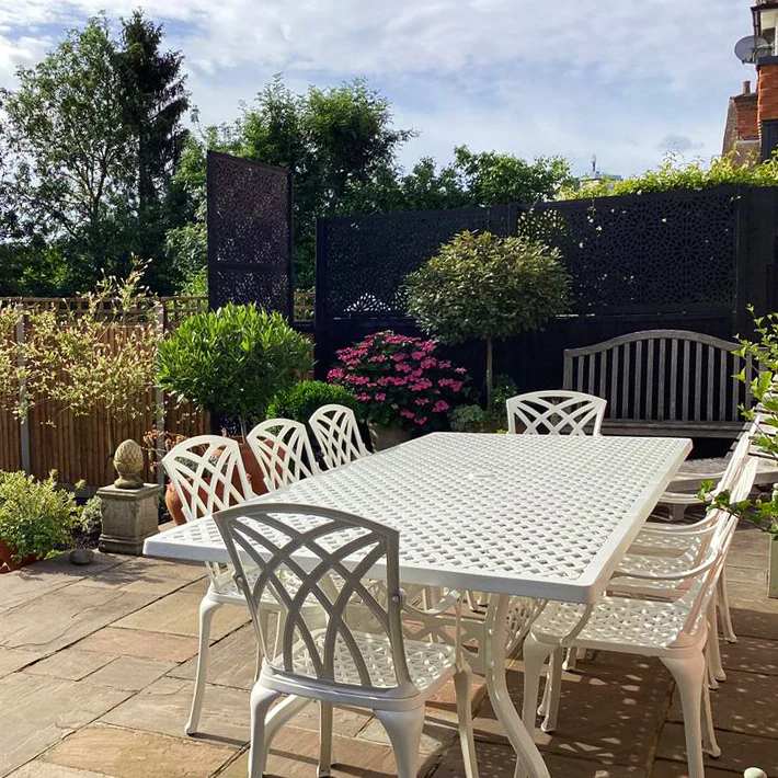 Madison Table 2.6m 8 Seater Set - White - Image 4