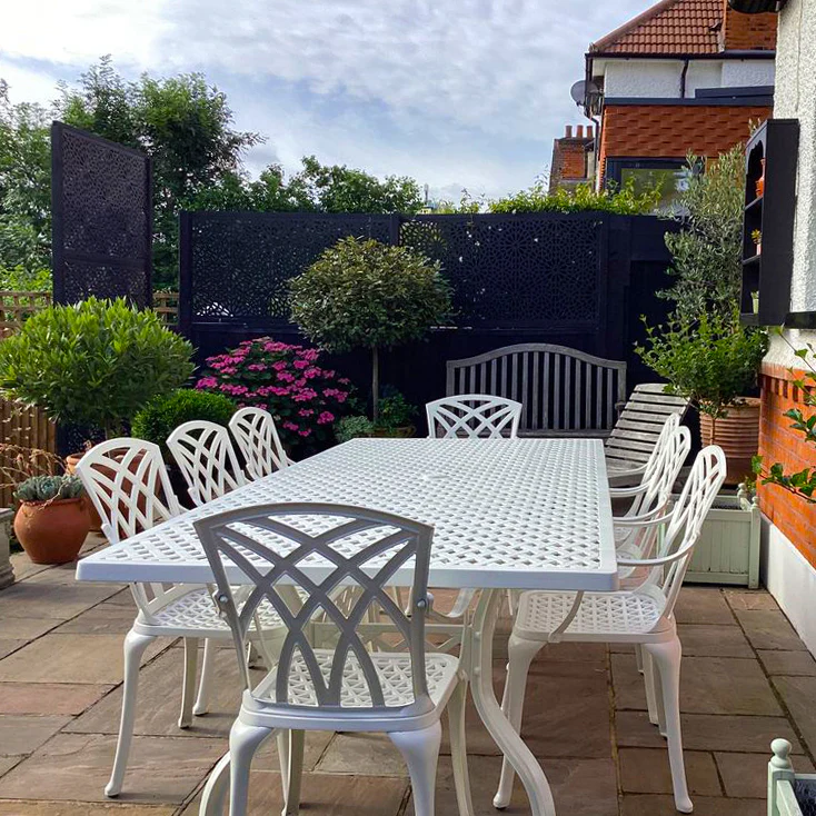 Madison Table 2.6m 8 Seater Set - White - Image 5