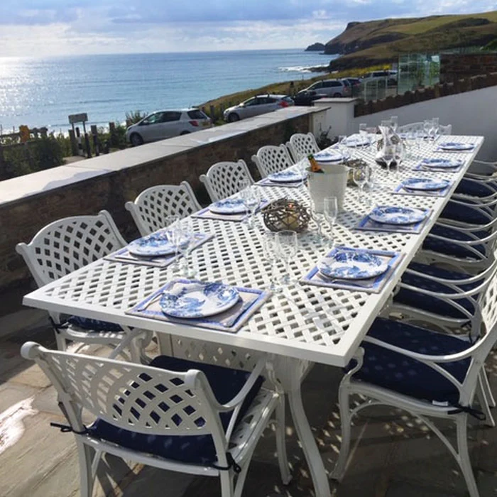 Madison Table 2.6m 8 Seater Set - White - Image 8