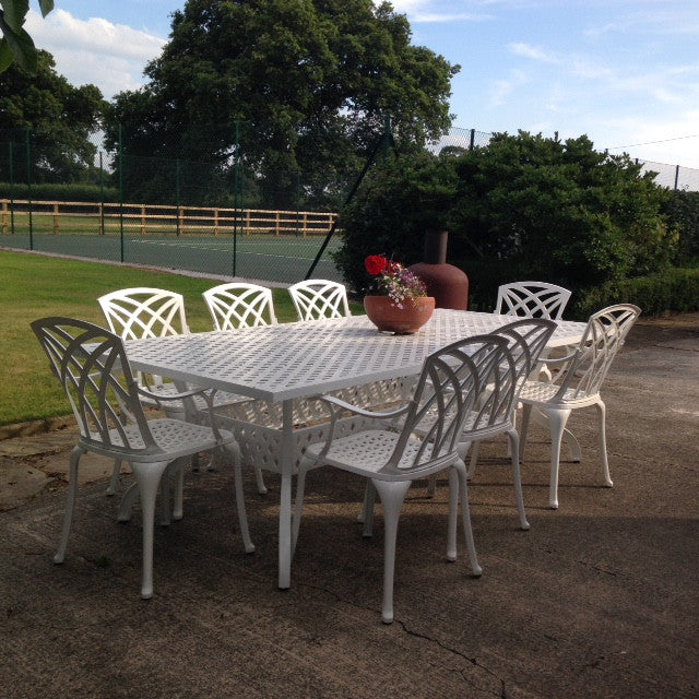 Madison Table 2.6m 8 Seater Set - White - Image 9