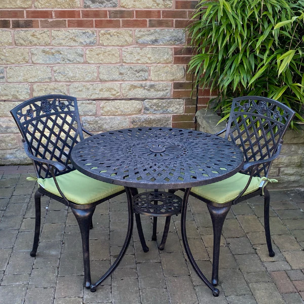 Mia Table 2 Seater Set - Antique Bronze - Image 4