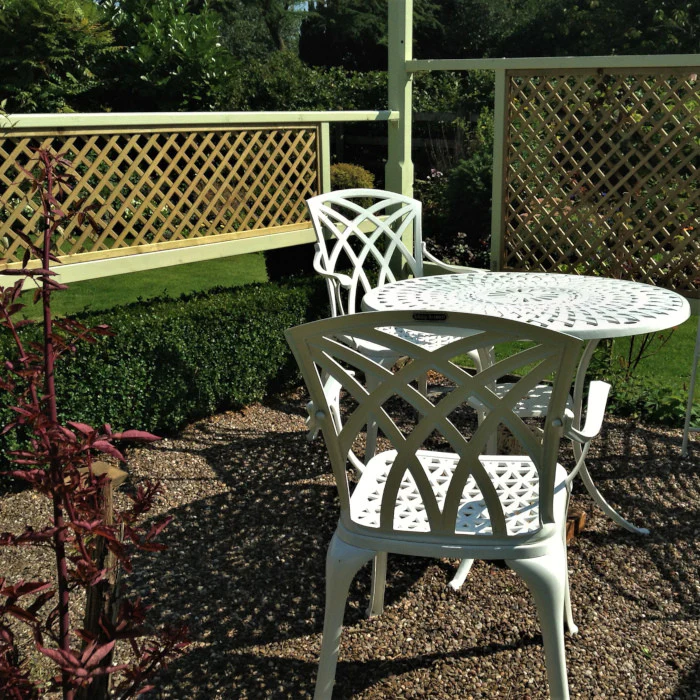 Mia Table 2 Seater Set - White - Image 11