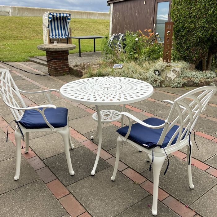 Mia Table 2 Seater Set - White - Image 8