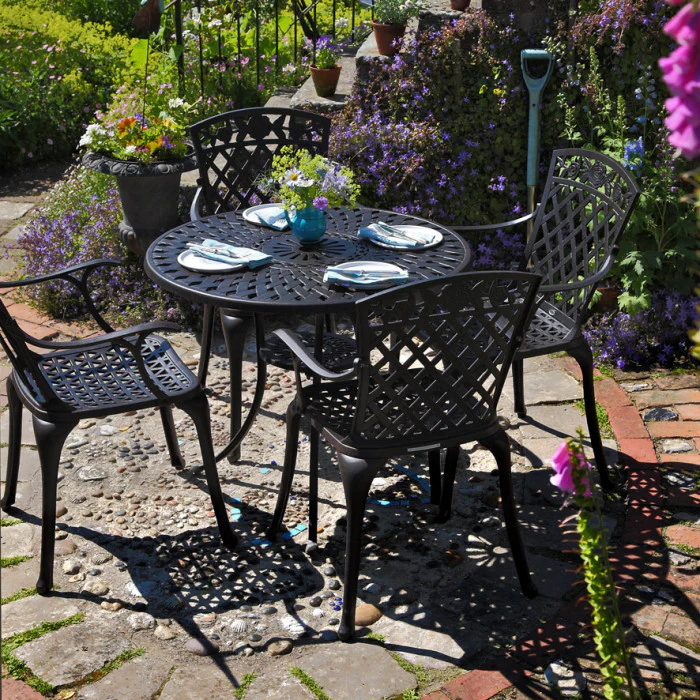 Mia Table 4 Seater Set - Antique Bronze - Image 11