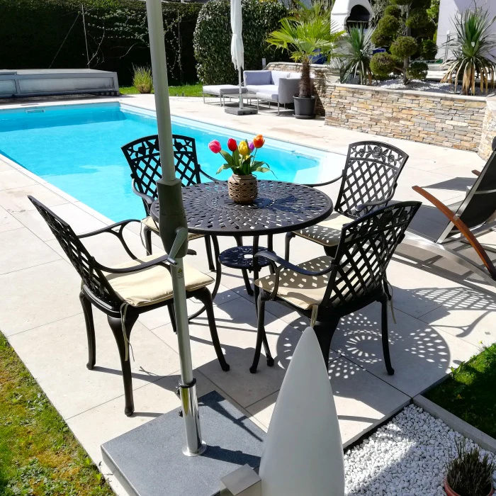 Mia Table 4 Seater Set - Antique Bronze - Image 12