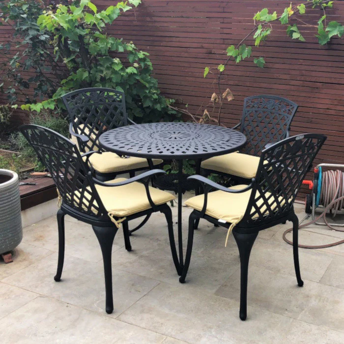 Mia Table 4 Seater Set - Antique Bronze - Image 14