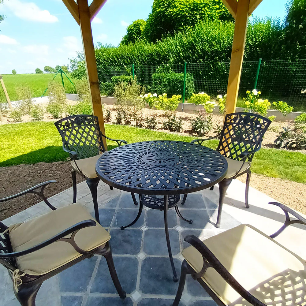 Mia Table 4 Seater Set - Antique Bronze - Image 16