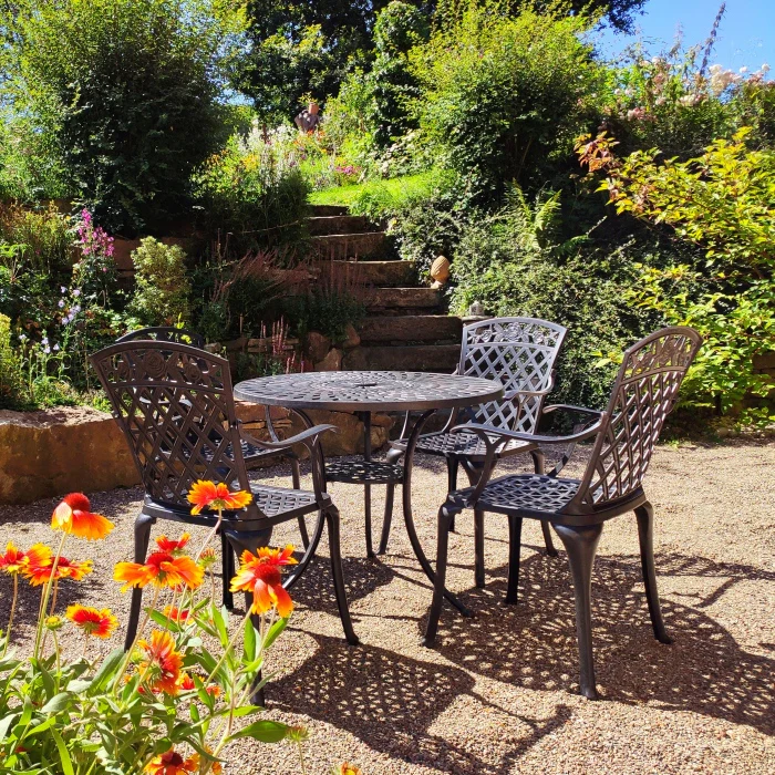 Mia Table 4 Seater Set - Antique Bronze - Image 3