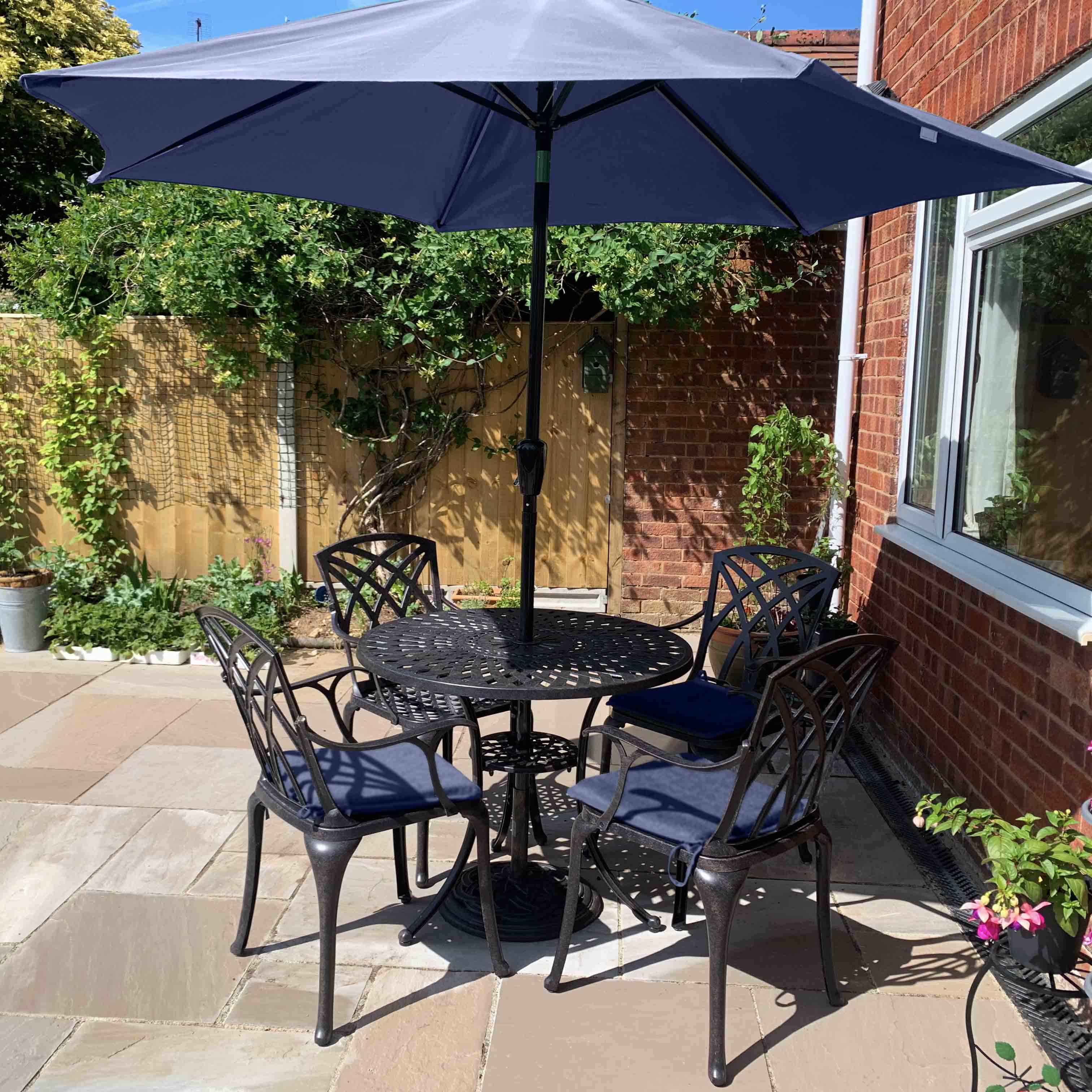 Mia Table 4 Seater Set - Antique Bronze - Image 7