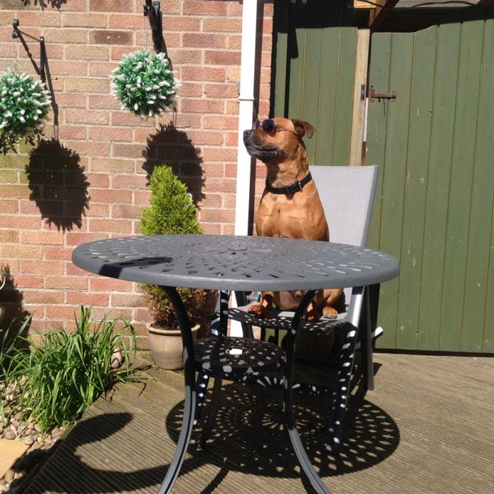 Mia Table 4 Seater Set - Slate - Image 13