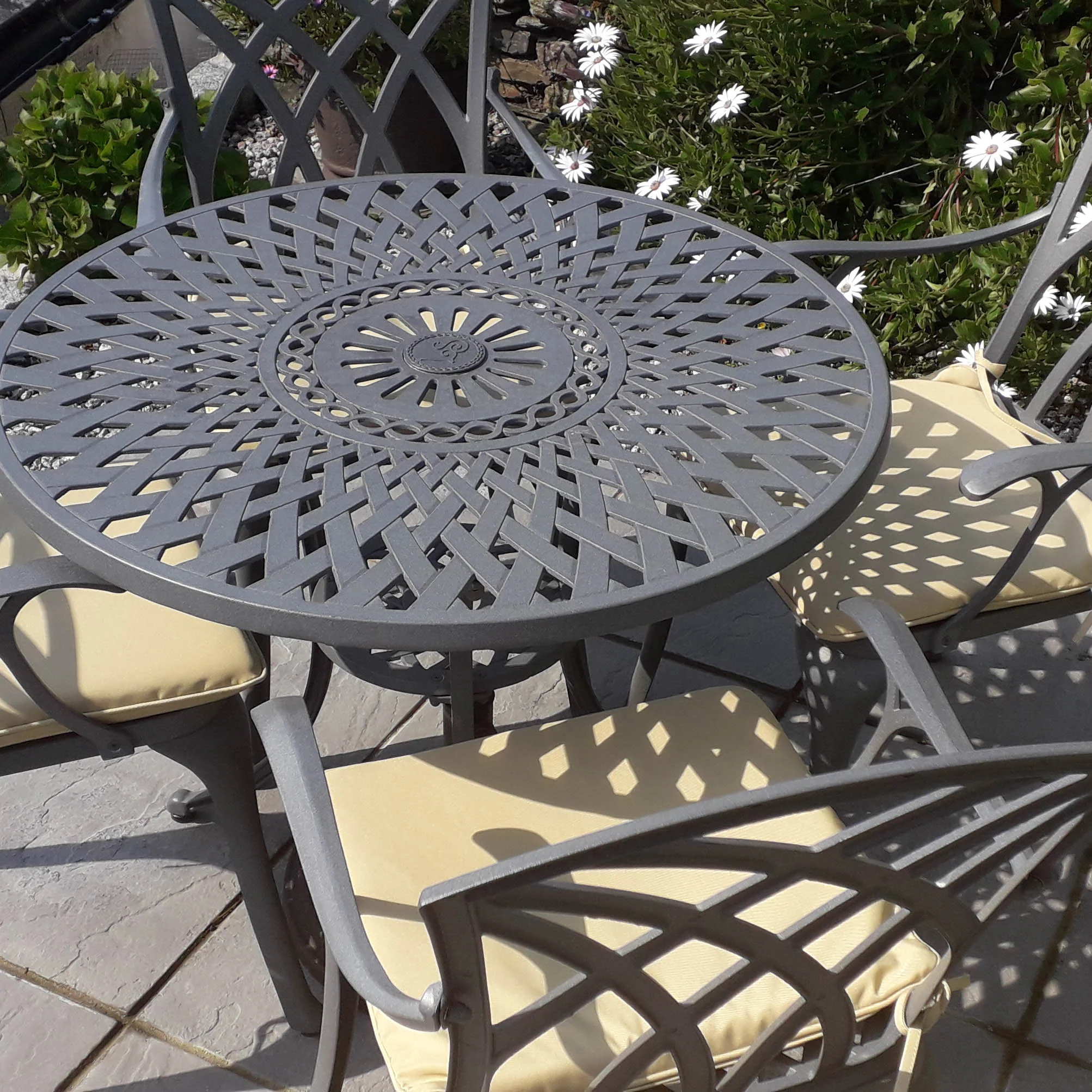 Mia Table 4 Seater Set - Slate - Image 5