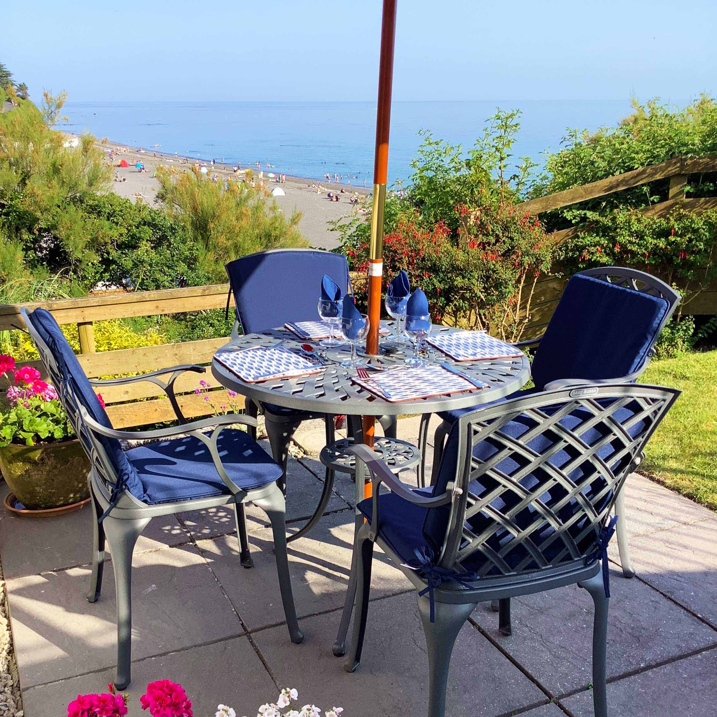 Mia Table 4 Seater Set - Slate - Image 6