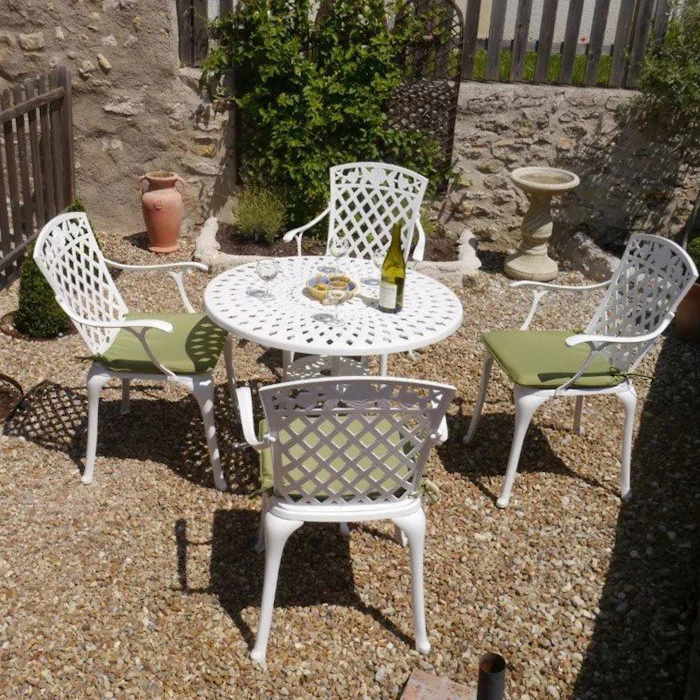 Mia Table 4 Seater Set - White - Image 13