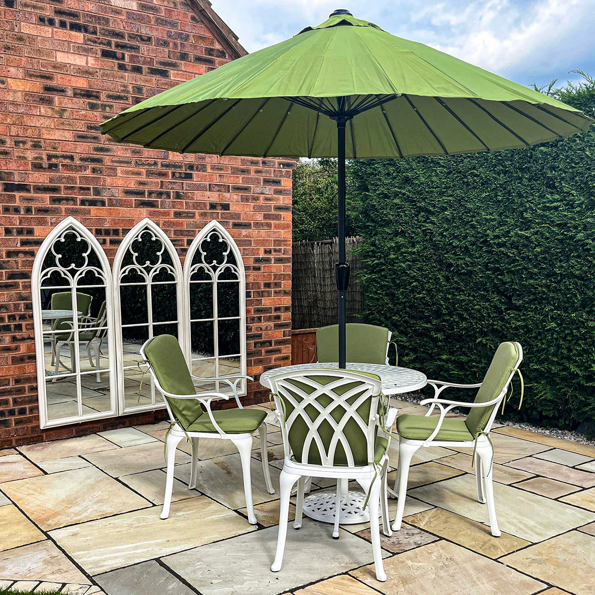 Mia Table 4 Seater Set - White - Image 4