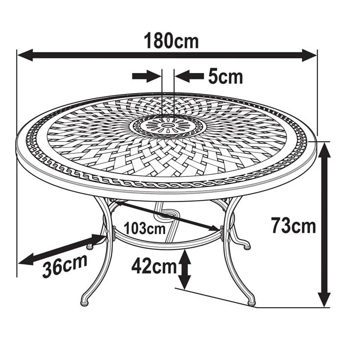 Olivia Table 10 Seater Set - Antique Bronze - Image 13