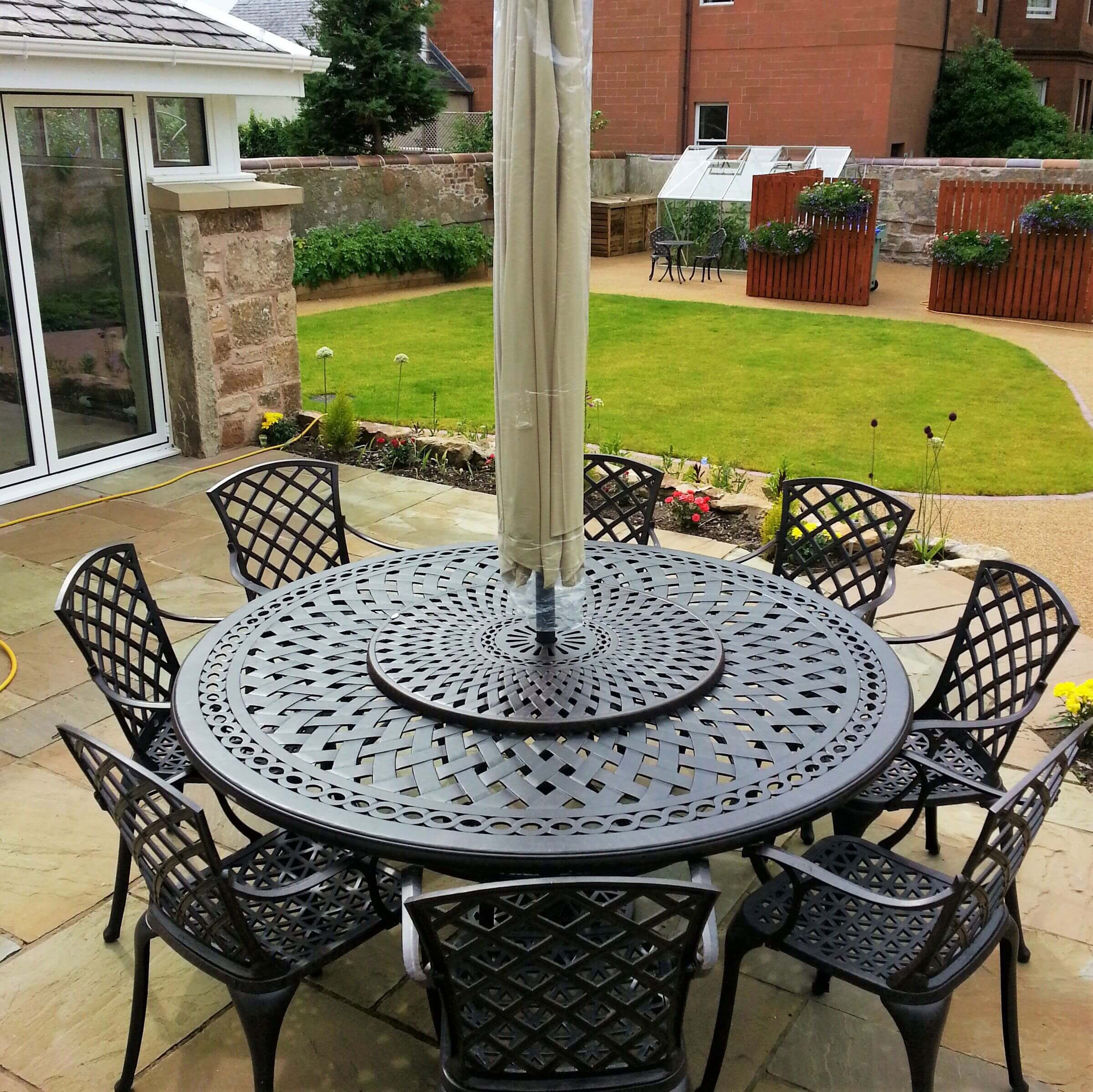 Olivia Table 10 Seater Set - Antique Bronze - Image 7